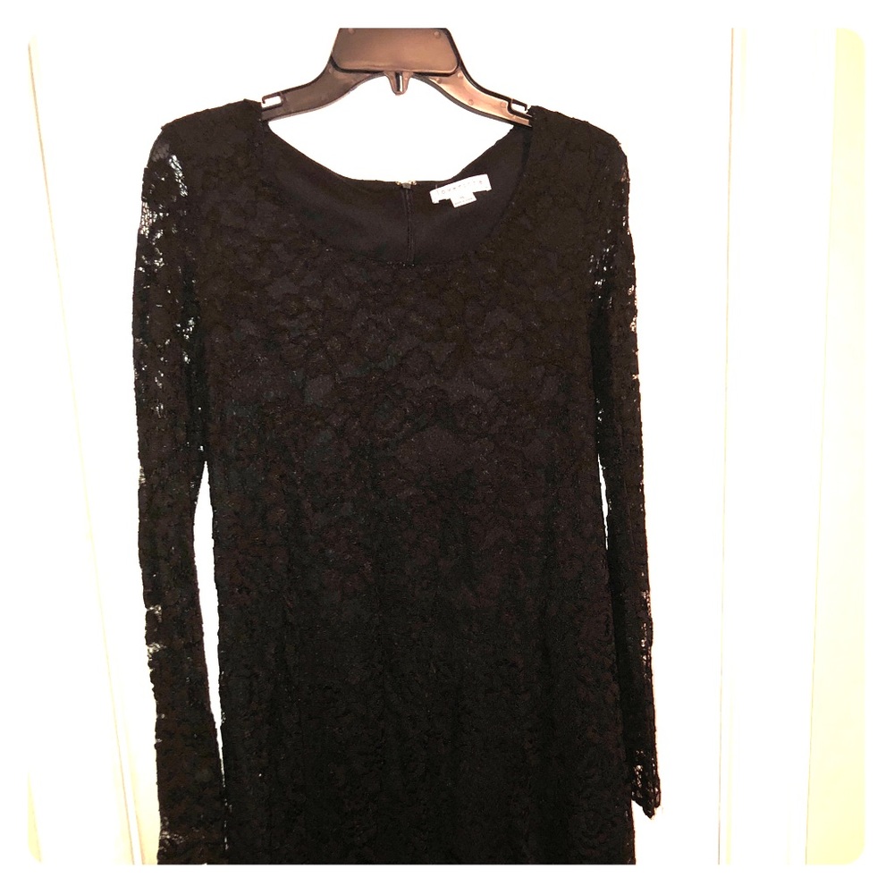 Black Long sleeve lace dress